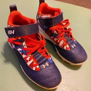 Size 4 Bryce Harper USA baseball cleats.